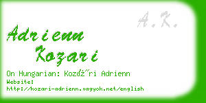 adrienn kozari business card